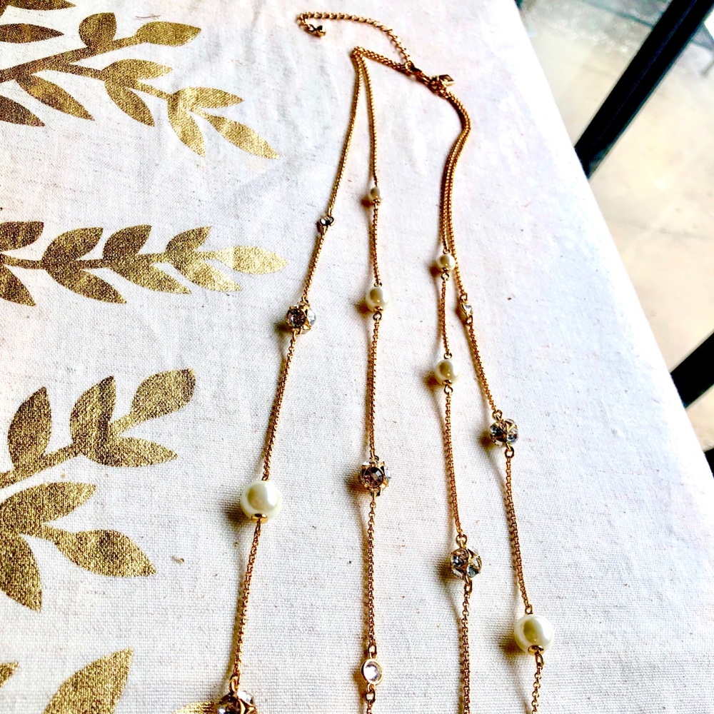 Kate Spade Double strand crystal & pearl necklace - Picture 5 of 6